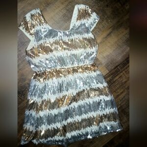 Siver and Gold Sequin Dress